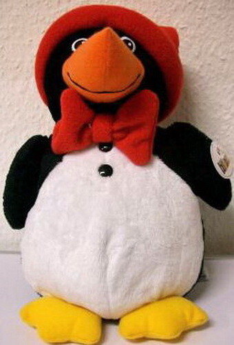Plüsch-Pinguin (rote Mütze) 18 cm