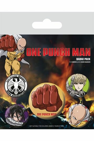 One Punch Man Ansteck-Buttons 5er-Pack Destructive