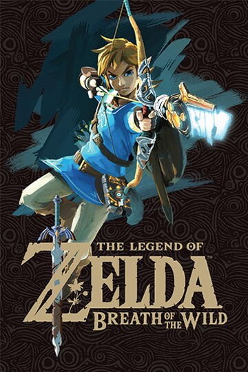 Legend of Zelda Breath of the Wild Poster Game Cover 61 x...