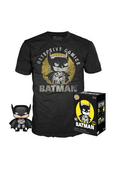 DC Comics POP! & Tee Vinyl Figur & T-Shirt Set Batman First
