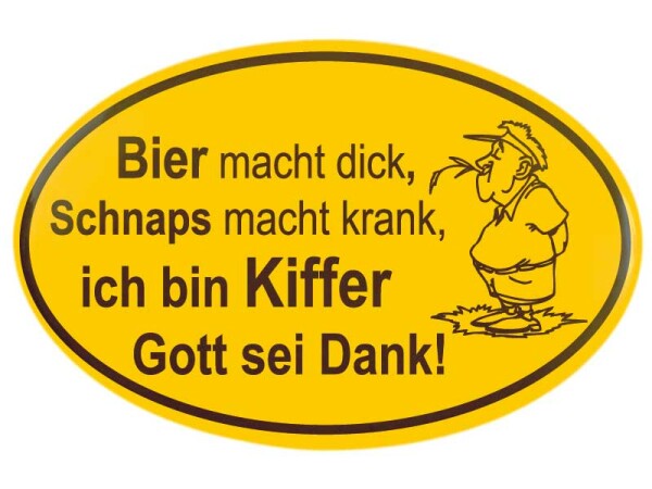 Magnet Flaschenöffner Ortsschild Design Bier macht Dick,...
