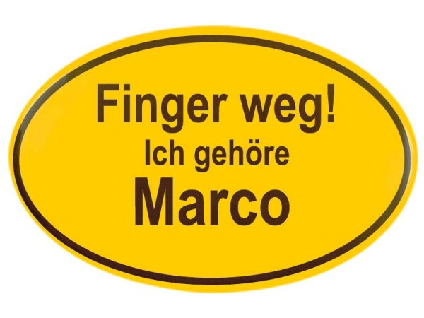 Magnet Flaschenöffner Ortsschild Design - Marco