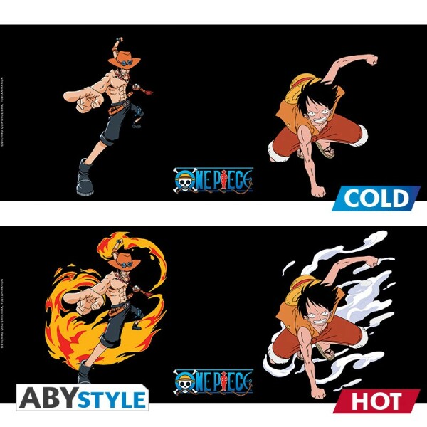 One Piece Tasse mit Thermoeffekt Ruffy & Ace