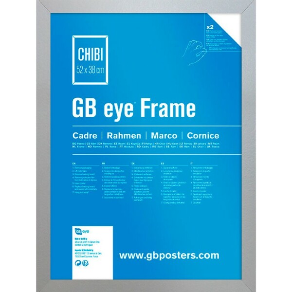 GBEYE -  MDF-Rahmen Silberfarben - Chibi 52 x 38 cm