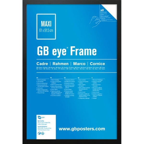 GBEYE - Schwarzer MDF-Rahmen - Maxi 61 x 91,5 cm