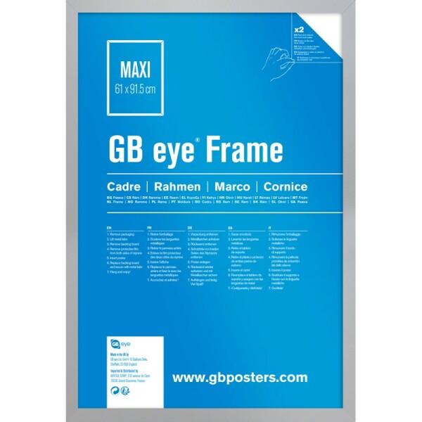 GBEYE -  MDF-Rahmen Silberfarben - Maxi 61 x 91,5 cm