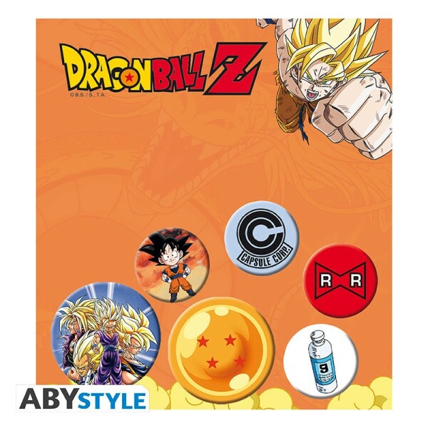 DRAGON BALL - Button 6er Paket - DBZ/Mix