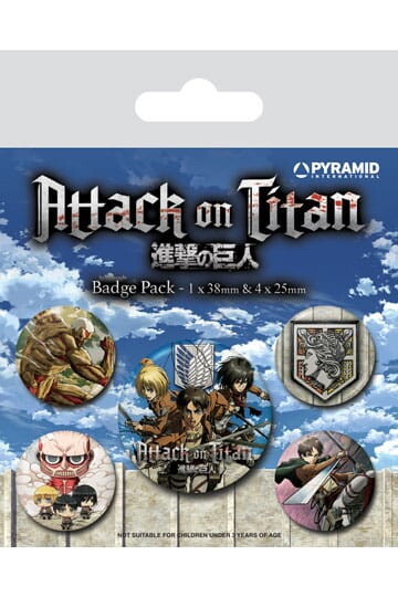 Attack on Titan Ansteck-Buttons 5er-Pack Season 3