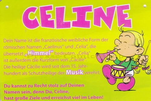 Postkarte / Namensschild - Celine