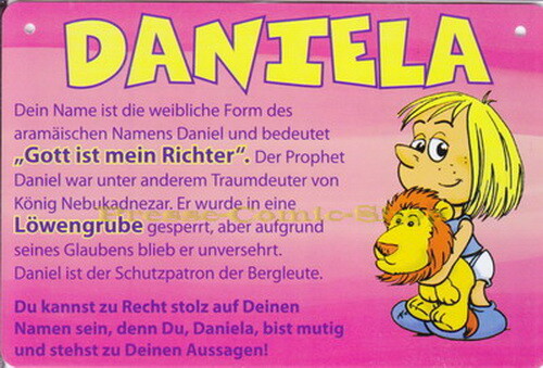 Postkarte / Namensschild - Daniela
