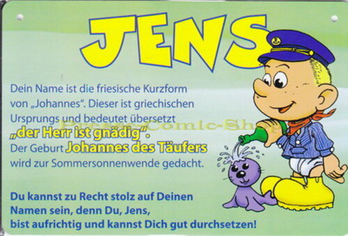 Postkarte / Namensschild - Jens