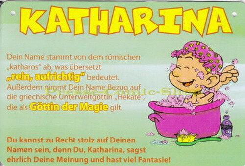Postkarte / Namensschild - Katharina