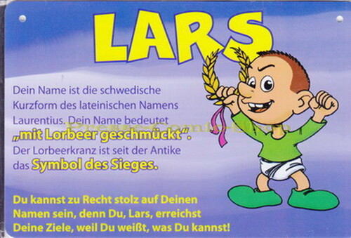 Postkarte / Namensschild - Lars