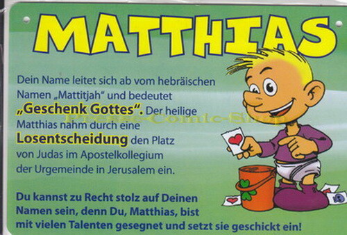 Postkarte / Namensschild - Matthias