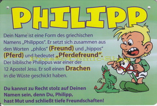 Postkarte / Namensschild - Philipp
