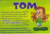 Postkarte / Namensschild - Tom