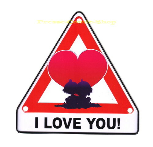 Achtung - Schilder "I Love You!" aus Blech...