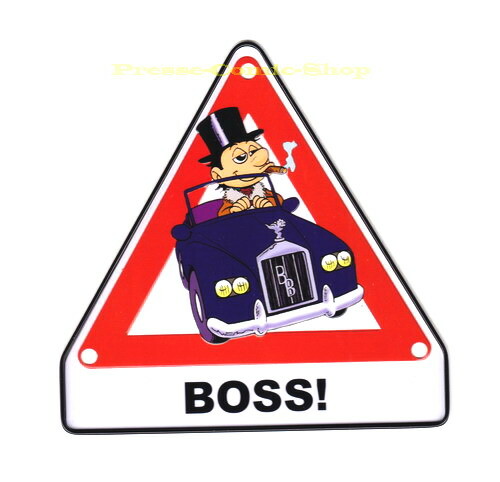 Achtung - Schilder "Boss!" aus Blech inkl.3x...